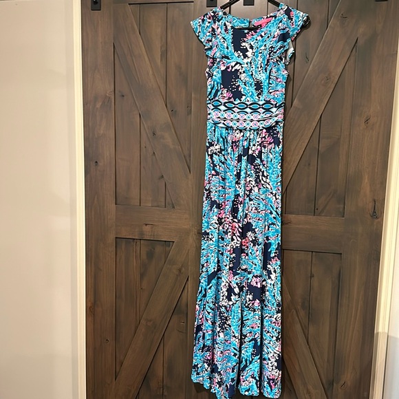 Lilly Pulitzer Mylea Flounce Maxi Dress Size small - Picture 2 of 6